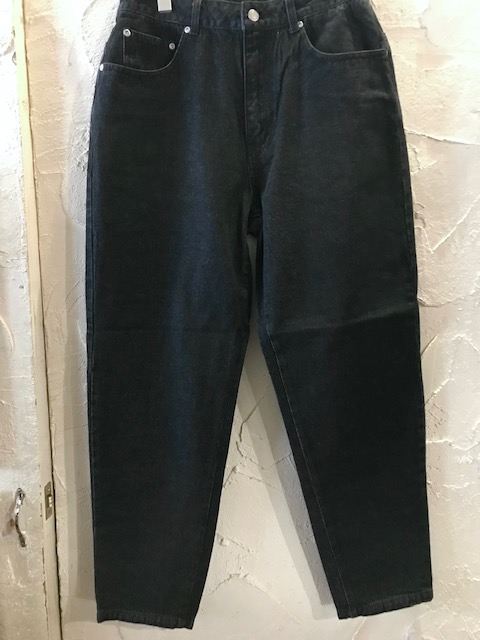 画像1: (再入荷) HAL HAM/DENIM WIDE TAPERED PANTS   BLACK