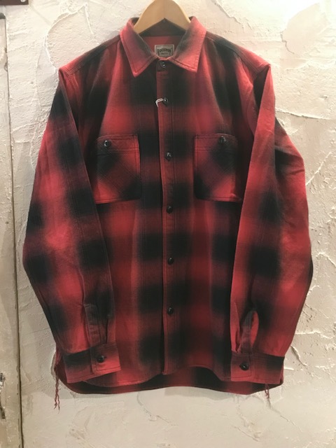 画像1: HOUSTON/OMBRE CHECK VIYELLA SHIRT  RED