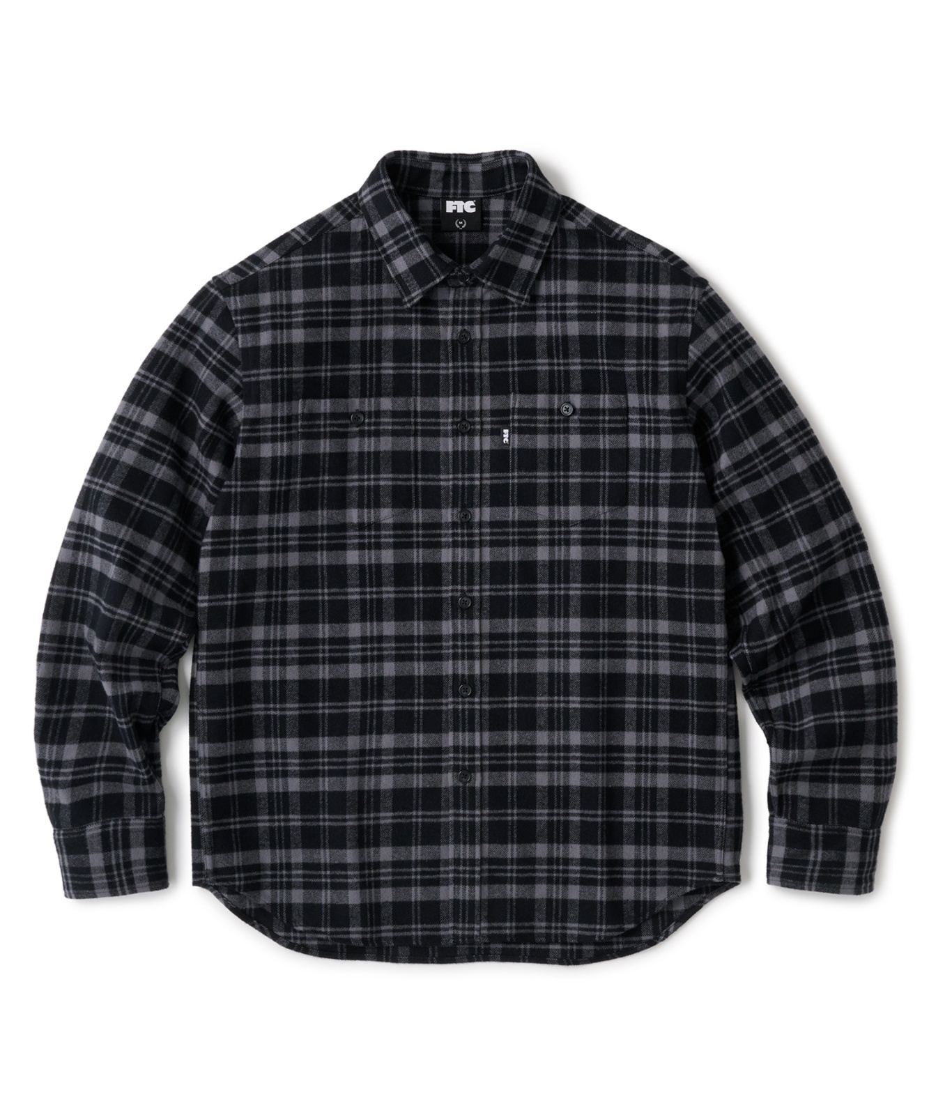 画像1: FTC/HEAVY PLAID NELL SHIRT  BLACK