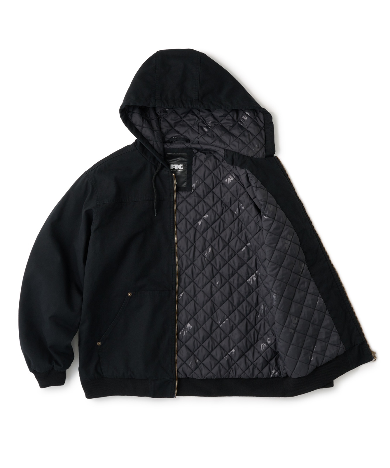 画像2: FTC/WASHED CANVAS HOODED JACKET  BLACK