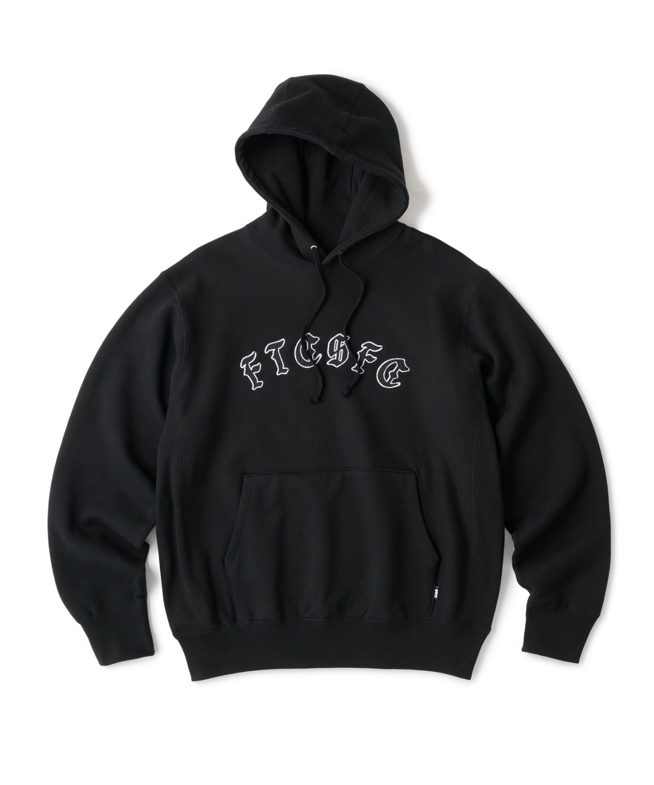 画像1: FTC/OLD ENGLISH PULLOVER HOODY  BLACK