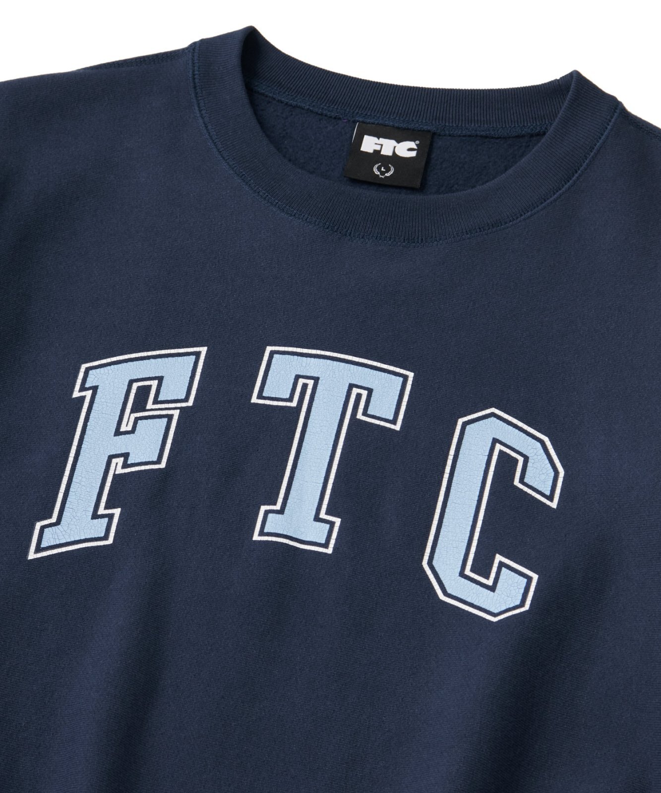 画像2: FTC/CRACKED LOGO CREW NECK  NAVY