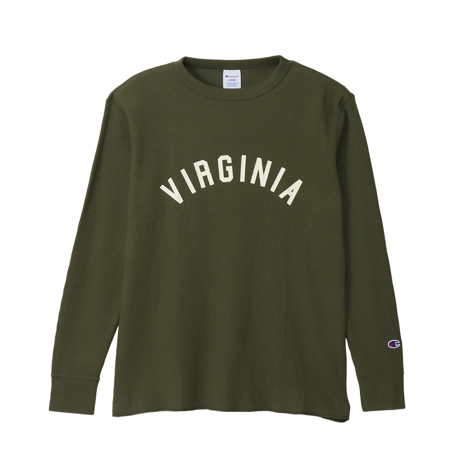 画像1: CHAMPION/LONG SLEEVE T WAFFLE  OLIVE