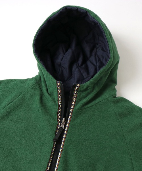 画像4: GYMMASTER/REVERSIBLE 60/40xFLEECE HOOD JKT  BLACK