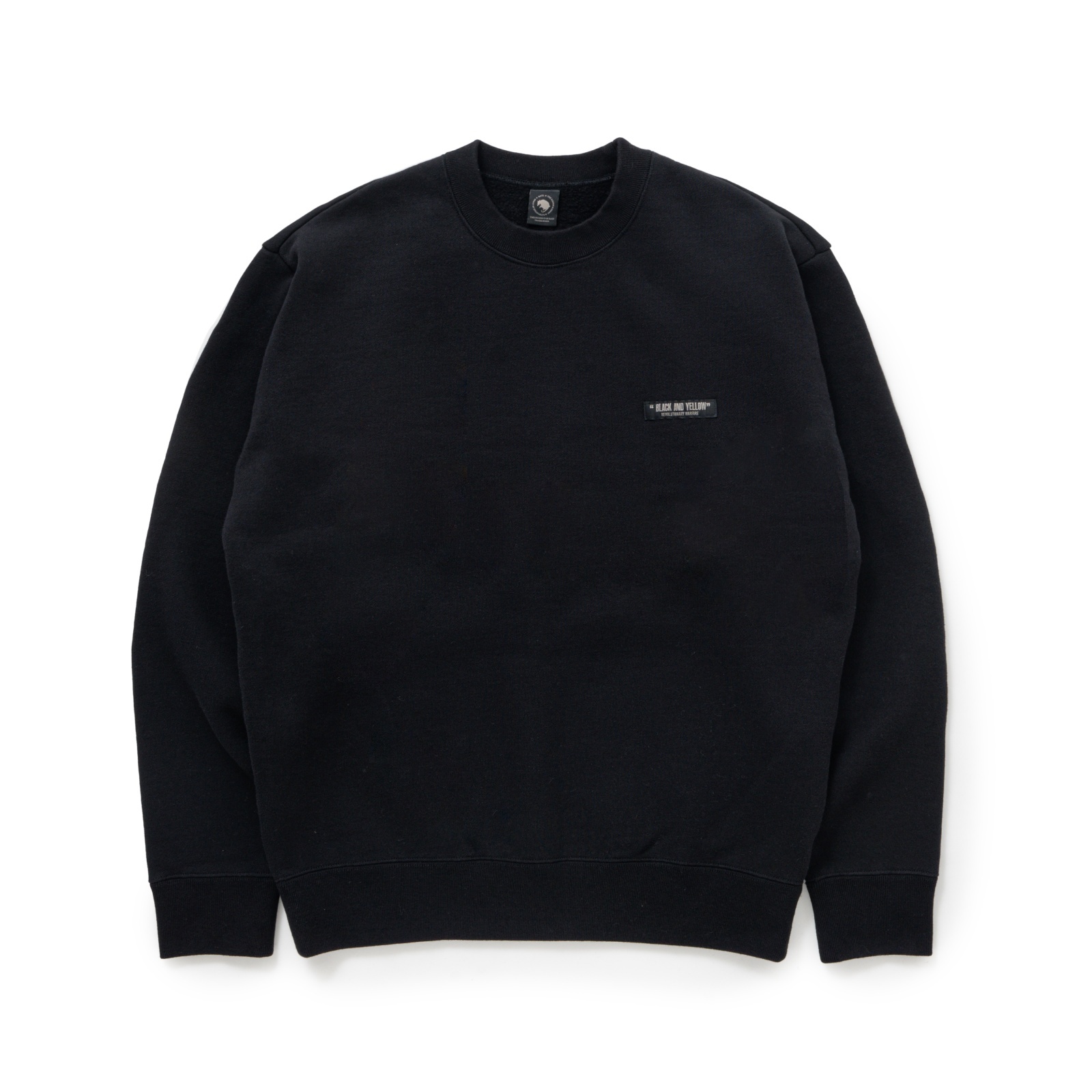 画像1: RATS/FLEECE CREW NECK SWEAT  BLACK