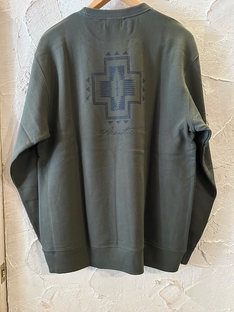 画像1:  ACOUSTIC/NATIVE CREW SWEAT  ARMY