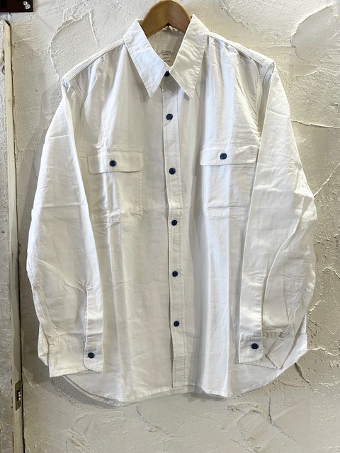 画像1: VINTAGE EL/CHAMBRAY SHIRTS  WHITE