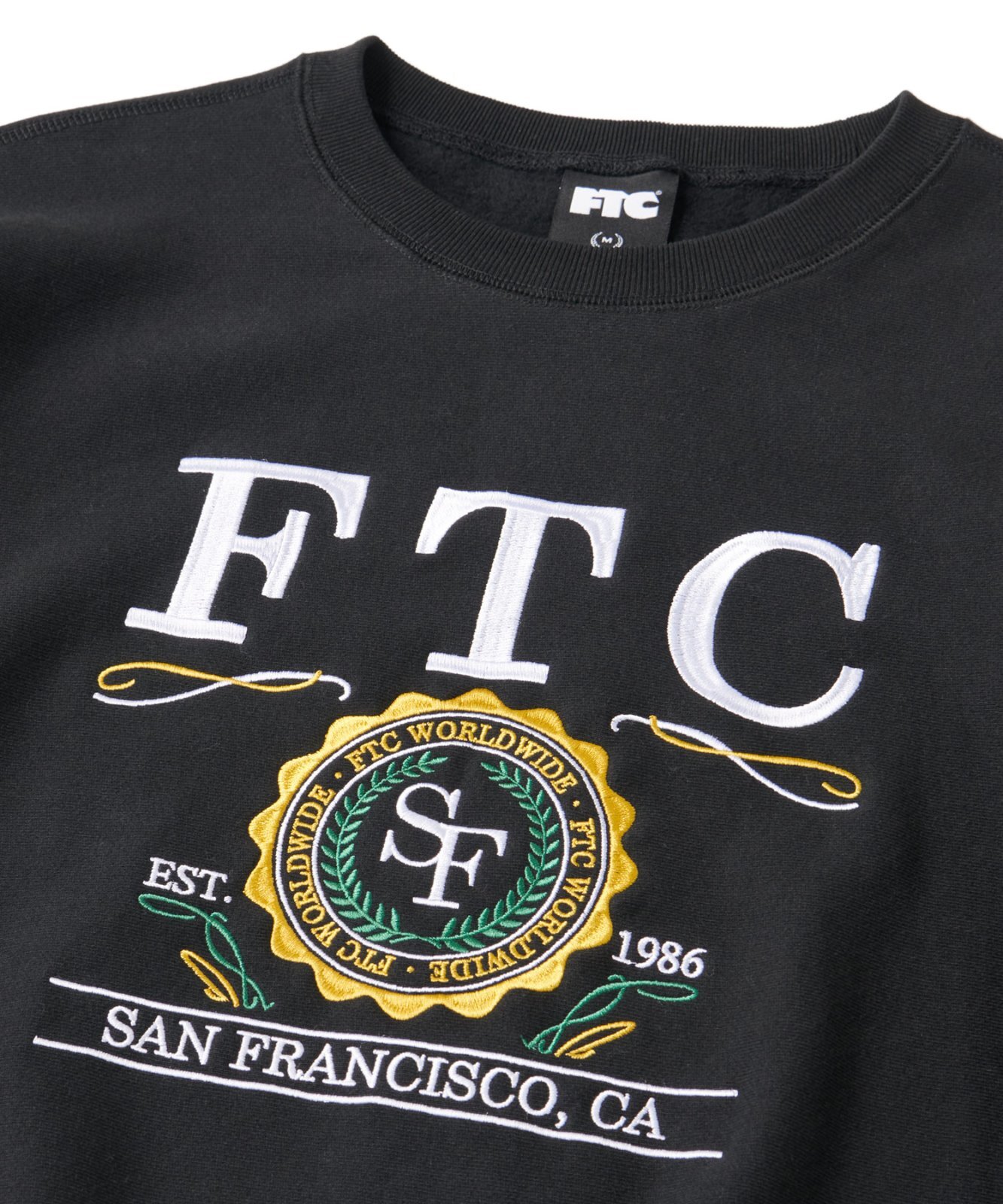 画像2: FTC/UNIVERSITY CREW NECK  BLACK