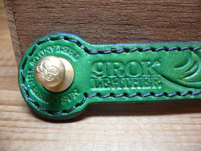 画像: GROK LEATHER/ARABESQUE BRACELET 15mm  GREEN