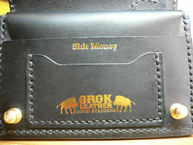 画像: GROK LEATHER/SPIT WALLET  BLACK